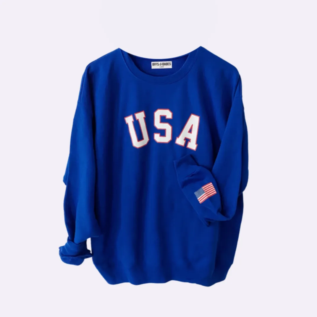 TRU AMERICAN ♡ USA graphic sweatshirt sold by BFFS & BABES