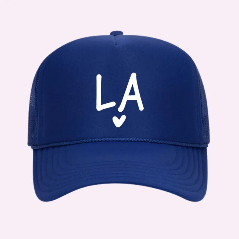 I LOVE LA ♡ printed trucker hat sold by BFFS & BABES