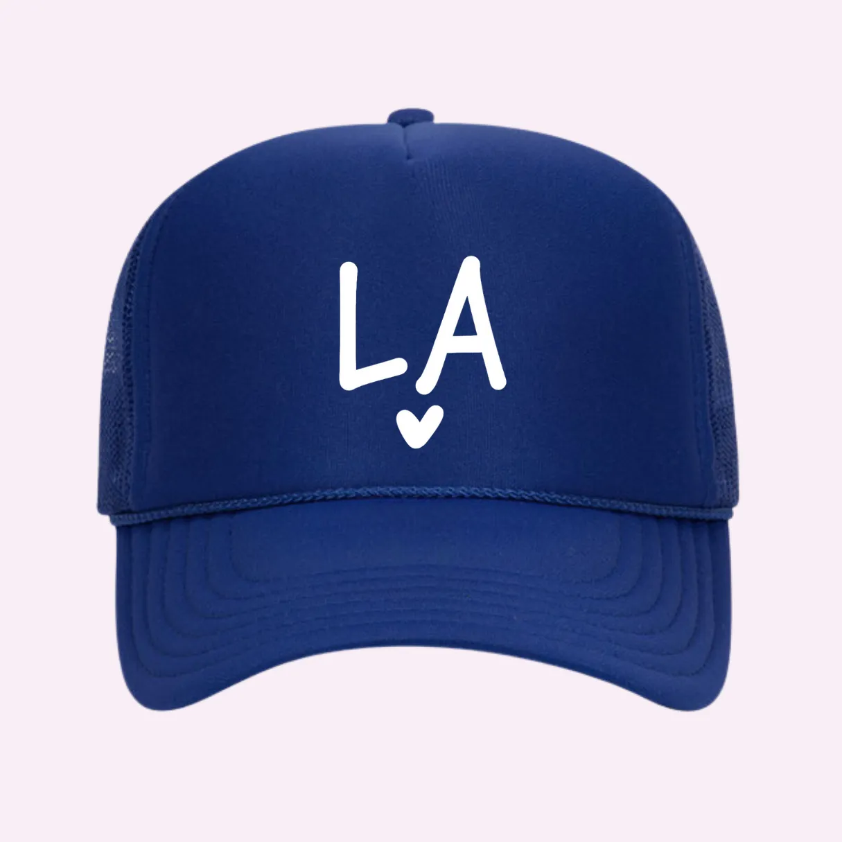 I LOVE LA ♡ printed trucker hat sold by BFFS & BABES