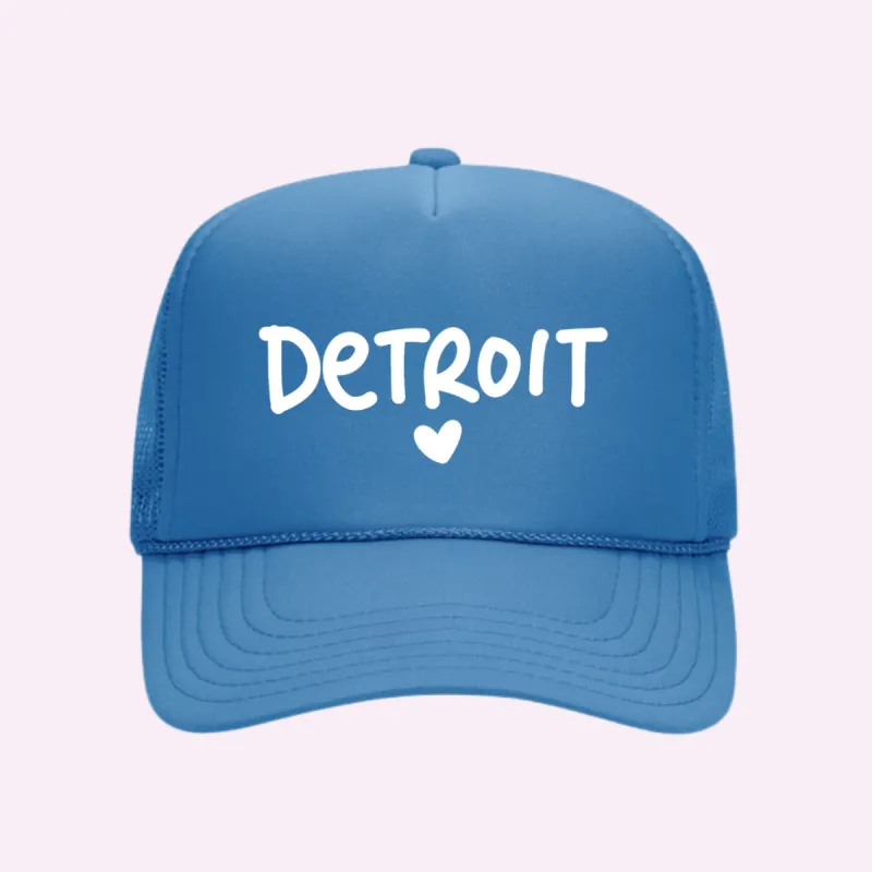 I LOVE DETROIT ♡ printed trucker hat sold by BFFS & BABES