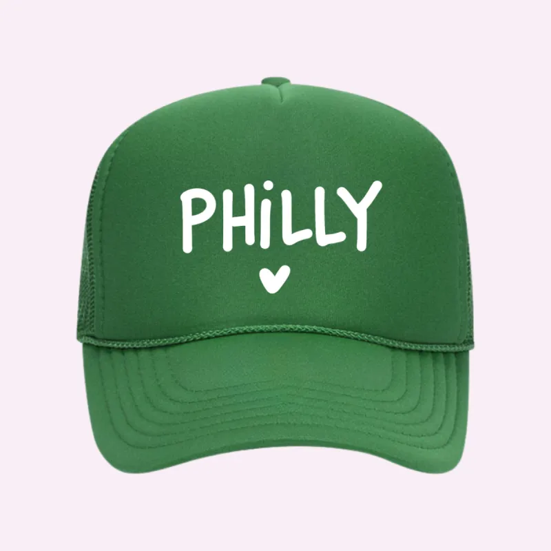 I LOVE PHILLY ♡ printed trucker hat sold by BFFS & BABES