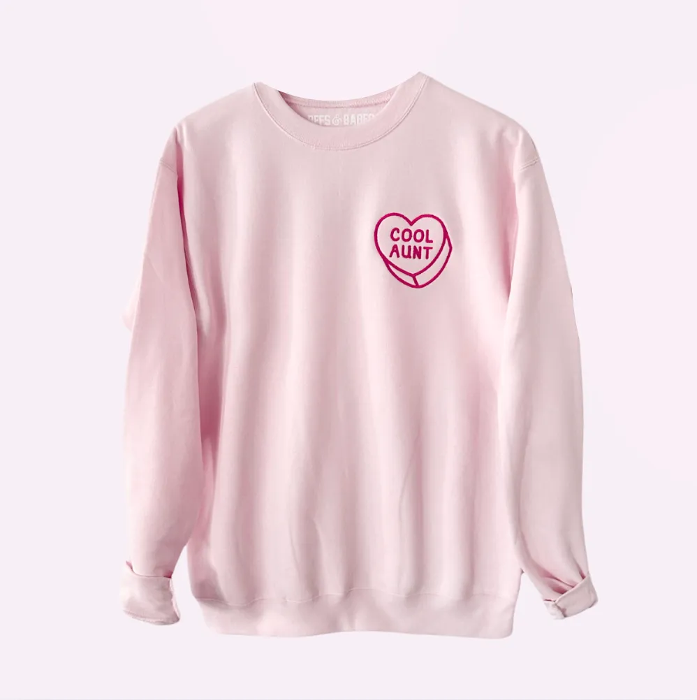 LUV LETTERS STITCH ♡ cool aunt heart sweatshirt sold by BFFS & BABES product image thumbnail 3