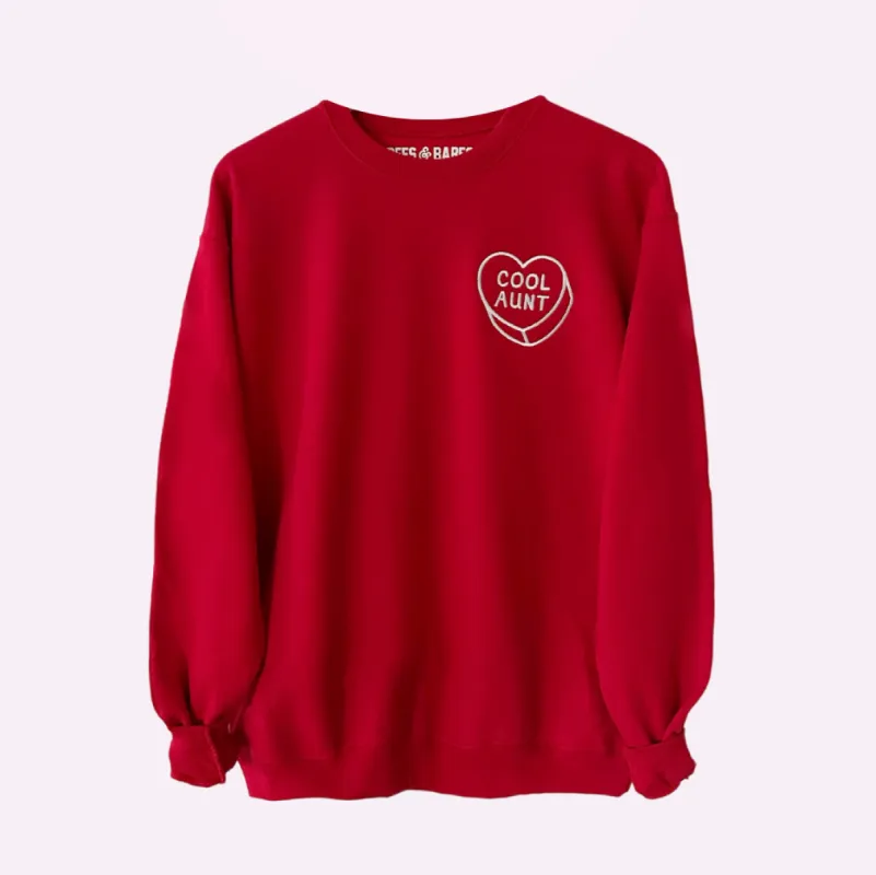 LUV LETTERS STITCH ♡ cool aunt heart sweatshirt sold by BFFS & BABES