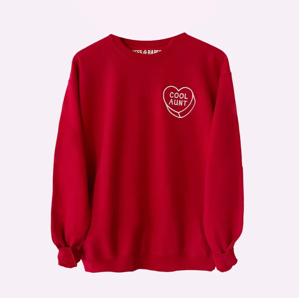 LUV LETTERS STITCH ♡ cool aunt heart sweatshirt sold by BFFS & BABES