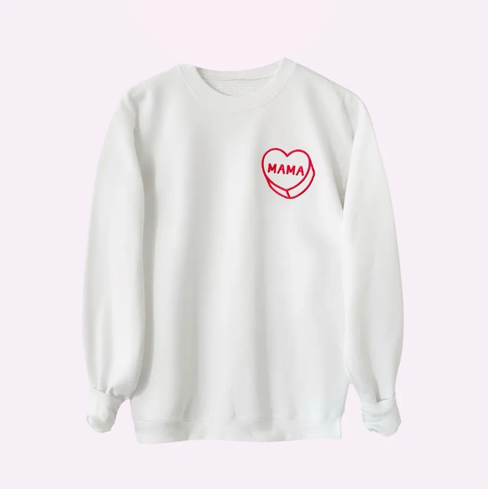 LUV LETTERS STITCH ♡ mama heart sweatshirt sold by BFFS & BABES product image thumbnail 3