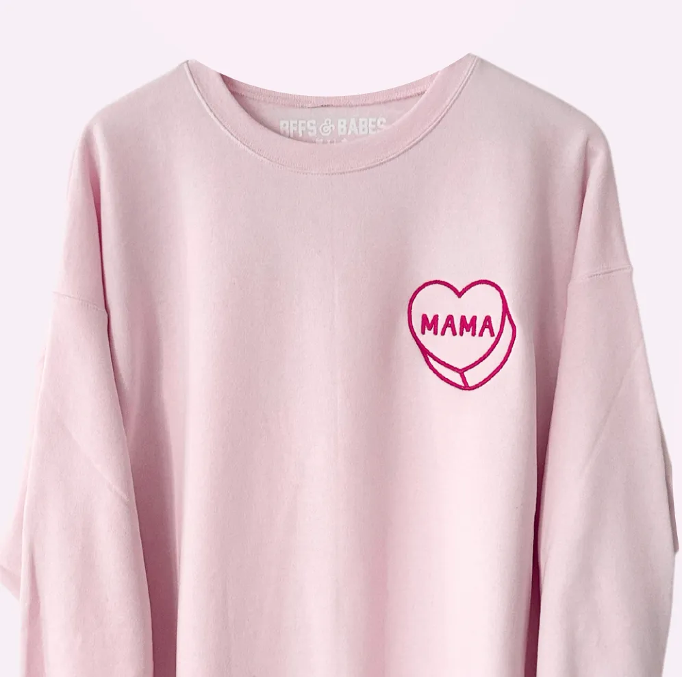 LUV LETTERS STITCH ♡ mama heart sweatshirt sold by BFFS & BABES product image thumbnail 5