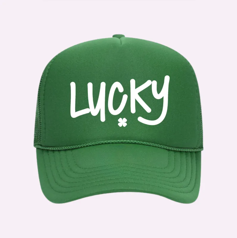 LUCKY ♡ printed trucker hat sold by BFFS & BABES
