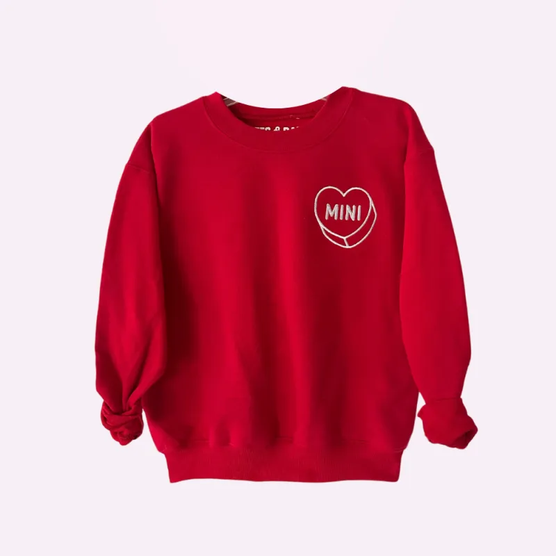 LUV LETTERS STITCH ♡ mini heart sweatshirt sold by BFFS & BABES