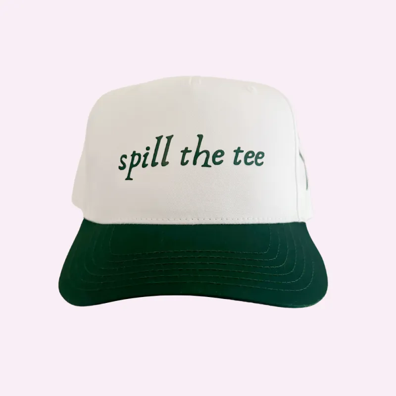 SPILL THE TEE ♡ printed baseball cap sold by BFFS & BABES