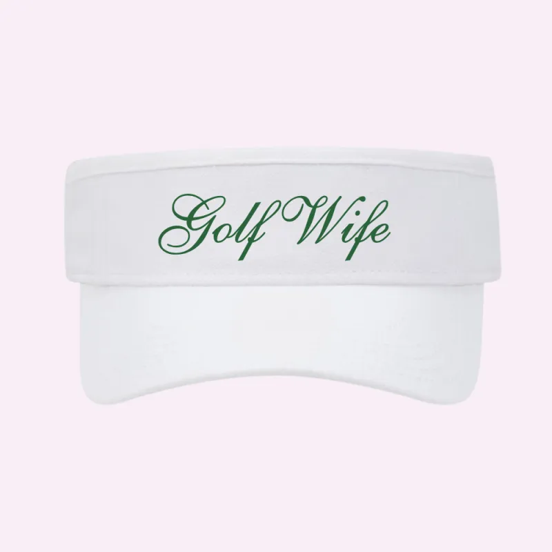 GOLF WIFE ♡ personalizable visor sold by BFFS & BABES