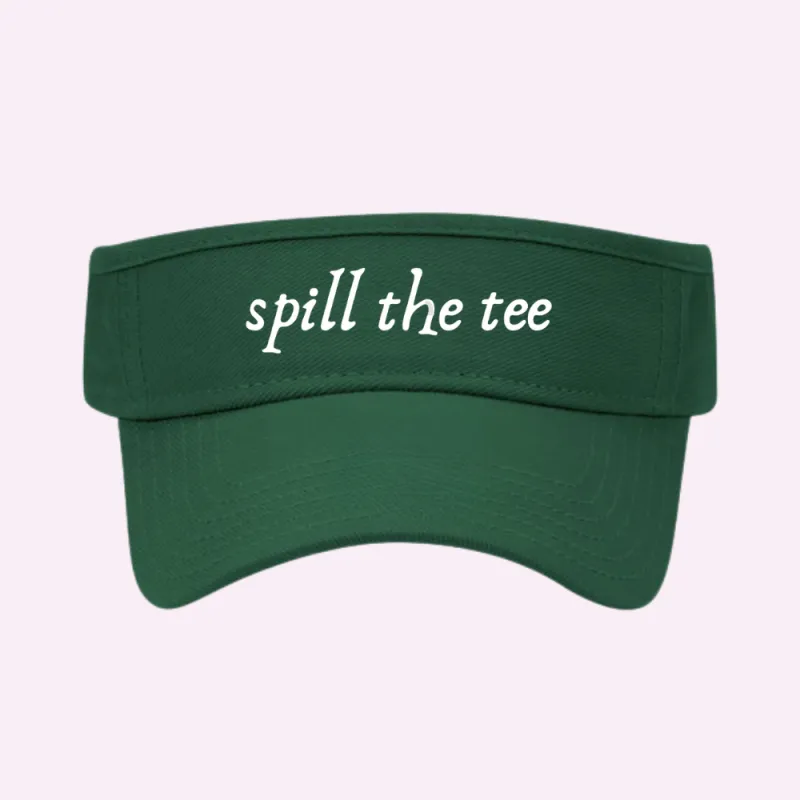 SPILL THE TEE ♡ printed visor sold by BFFS & BABES