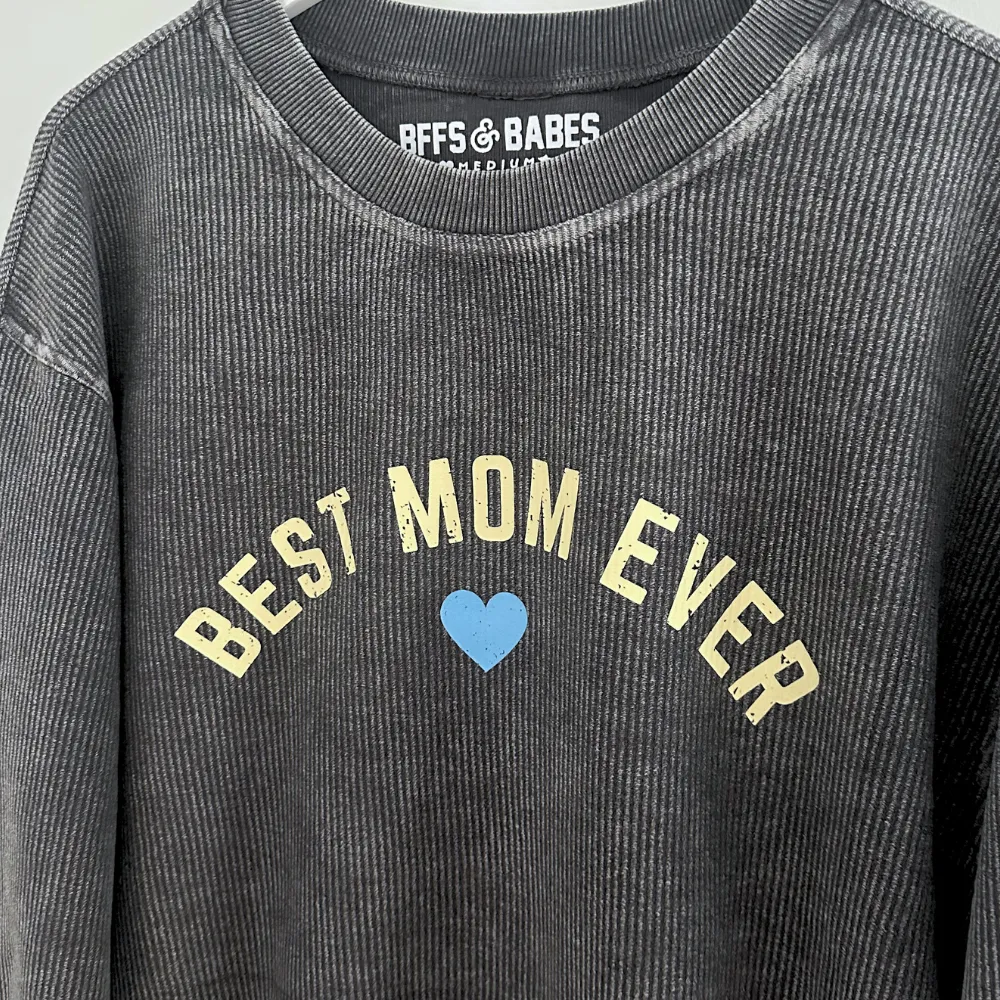 BEST MOM EVER ♡ printed corded sweatshirt sold by BFFS & BABES product image thumbnail 2