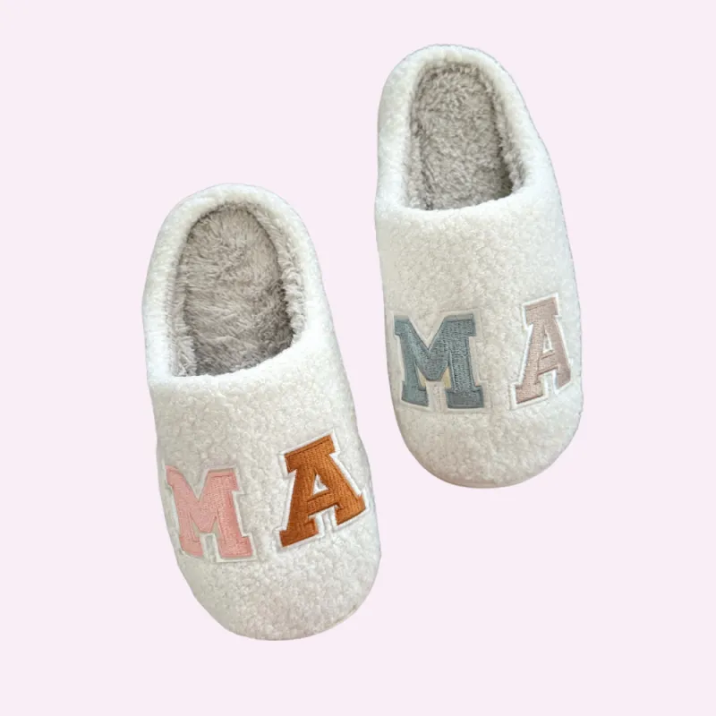 MAMA SLIPPERS ♡ cozy embroidered slippers sold by BFFS & BABES