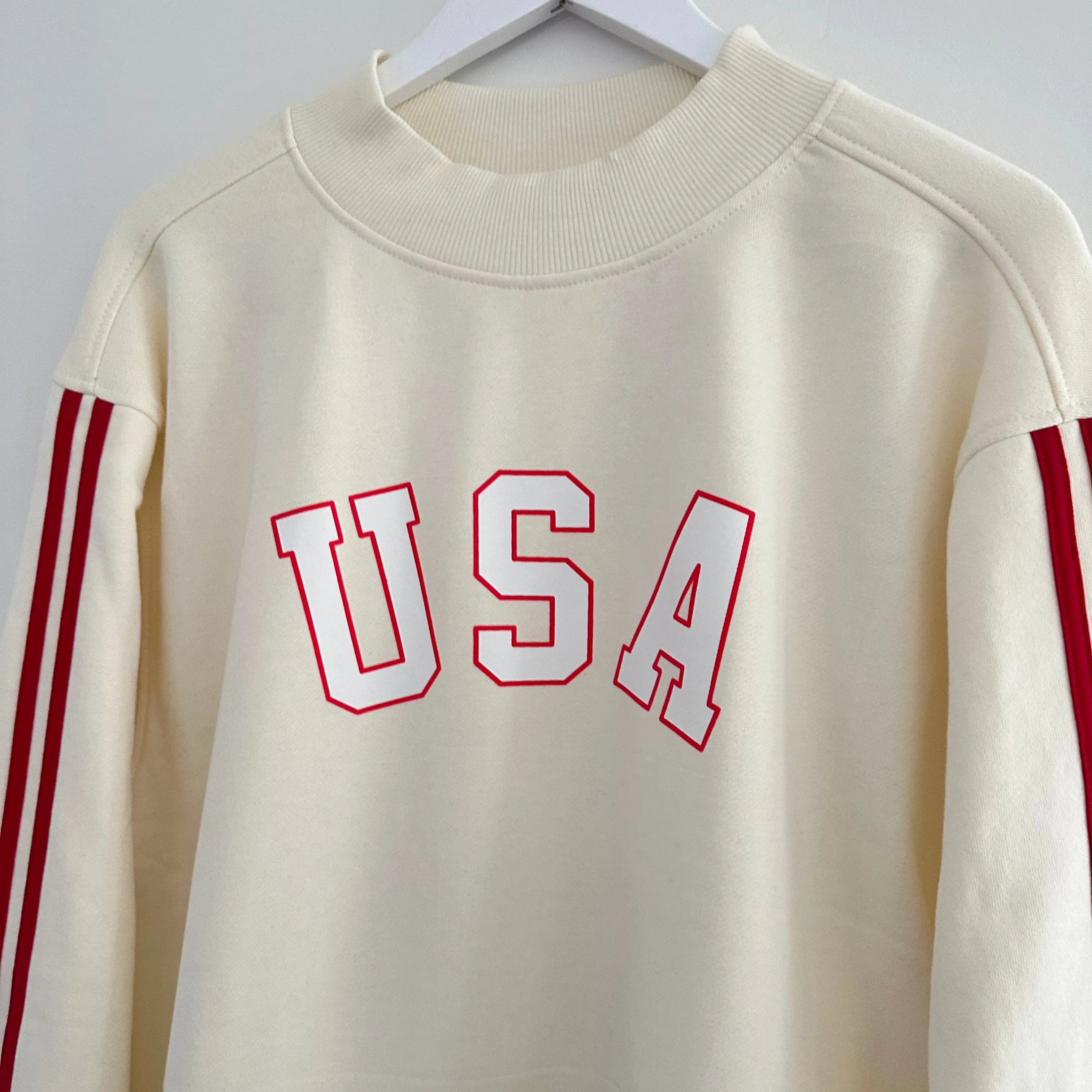 USA ♡ varsity mock-neck pullover sold by BFFS & BABES product image thumbnail 3