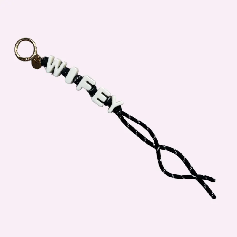 WIFEY ♡ bag charm sold by BFFS & BABES
