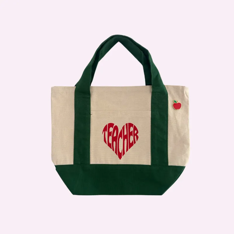TEACHER TOTE ♡ mini canvas tote sold by BFFS & BABES