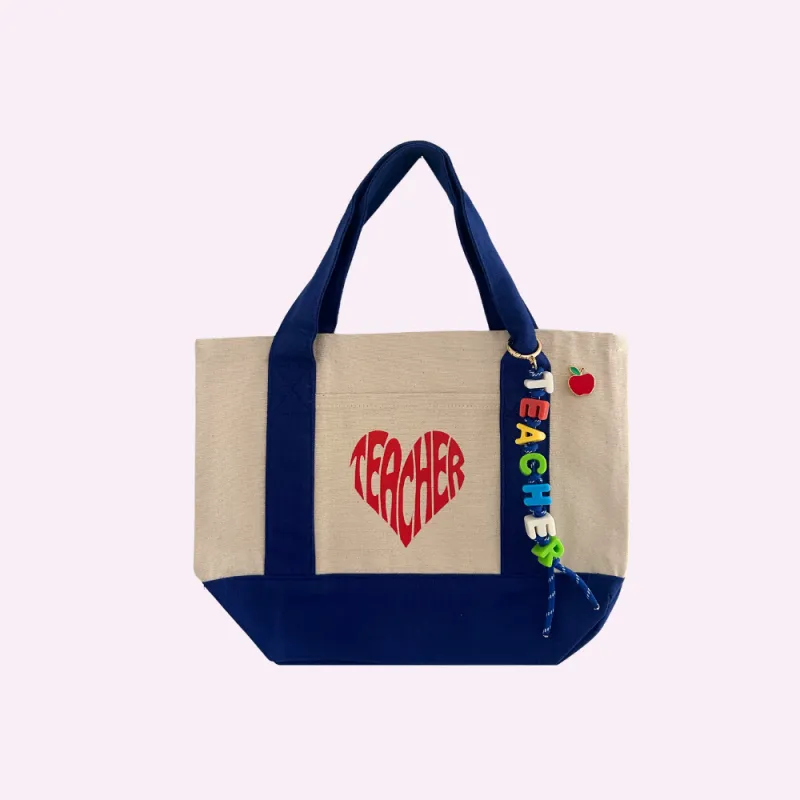 TEACHER TOTE ♡ mini canvas tote sold by BFFS & BABES