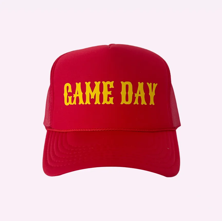 GAME DAY ♡ printed trucker hat sold by BFFS & BABES
