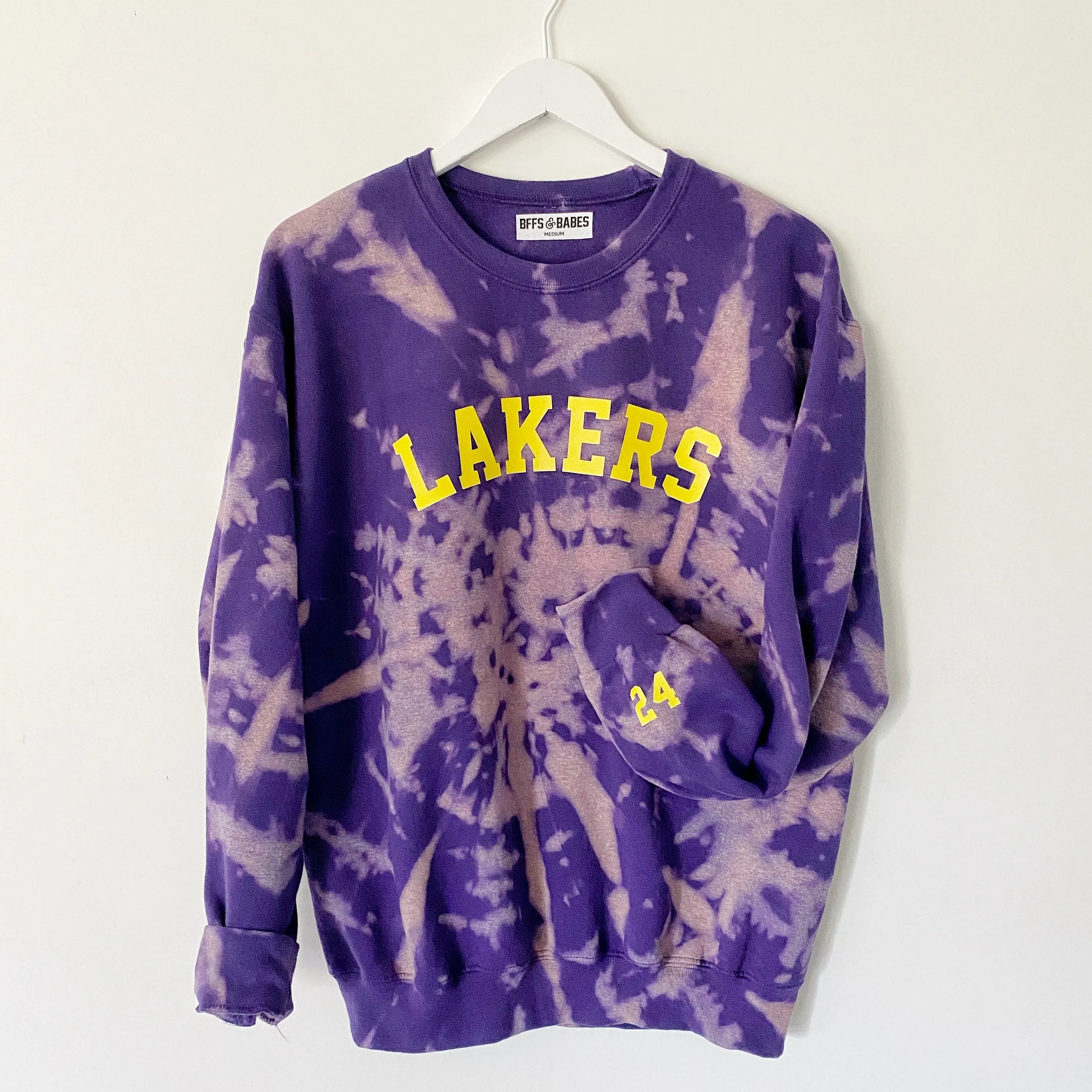 GO TEAM ♡ personalizable purple tie-dye sweatshirt sold by BFFS & BABES product image thumbnail 2