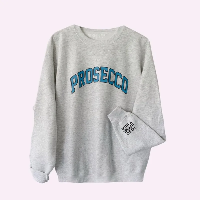 PROSECCO ♡ sweatshirt with customizable cuff sold by BFFS & BABES