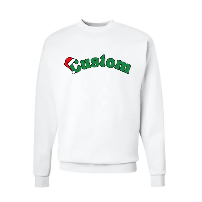 CUSTOM SANTA HAT ♡ personalized printed sweatshirt sold by BFFS & BABES