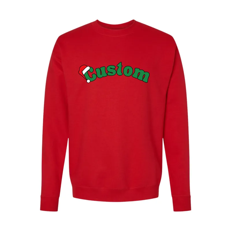 CUSTOM SANTA HAT ♡ personalized printed sweatshirt sold by BFFS & BABES