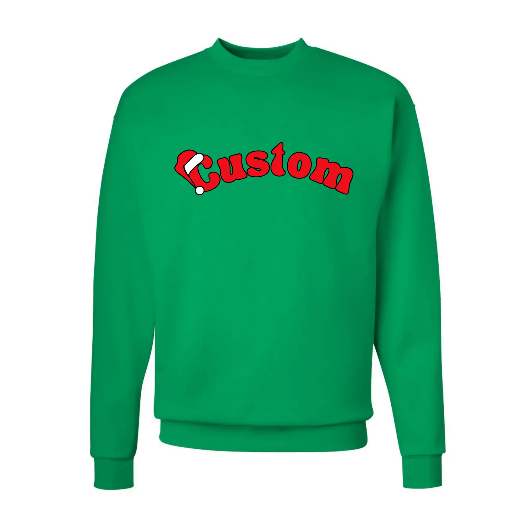 CUSTOM SANTA HAT ♡ personalized printed sweatshirt sold by BFFS & BABES