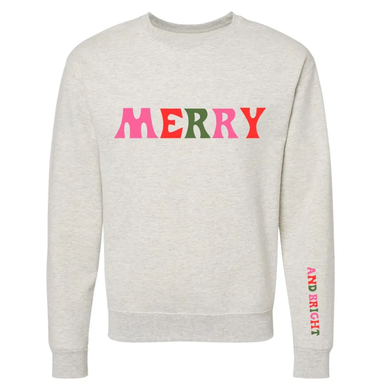 MERRY & BRIGHT ♡ printed sweatshirt sold by BFFS & BABES
