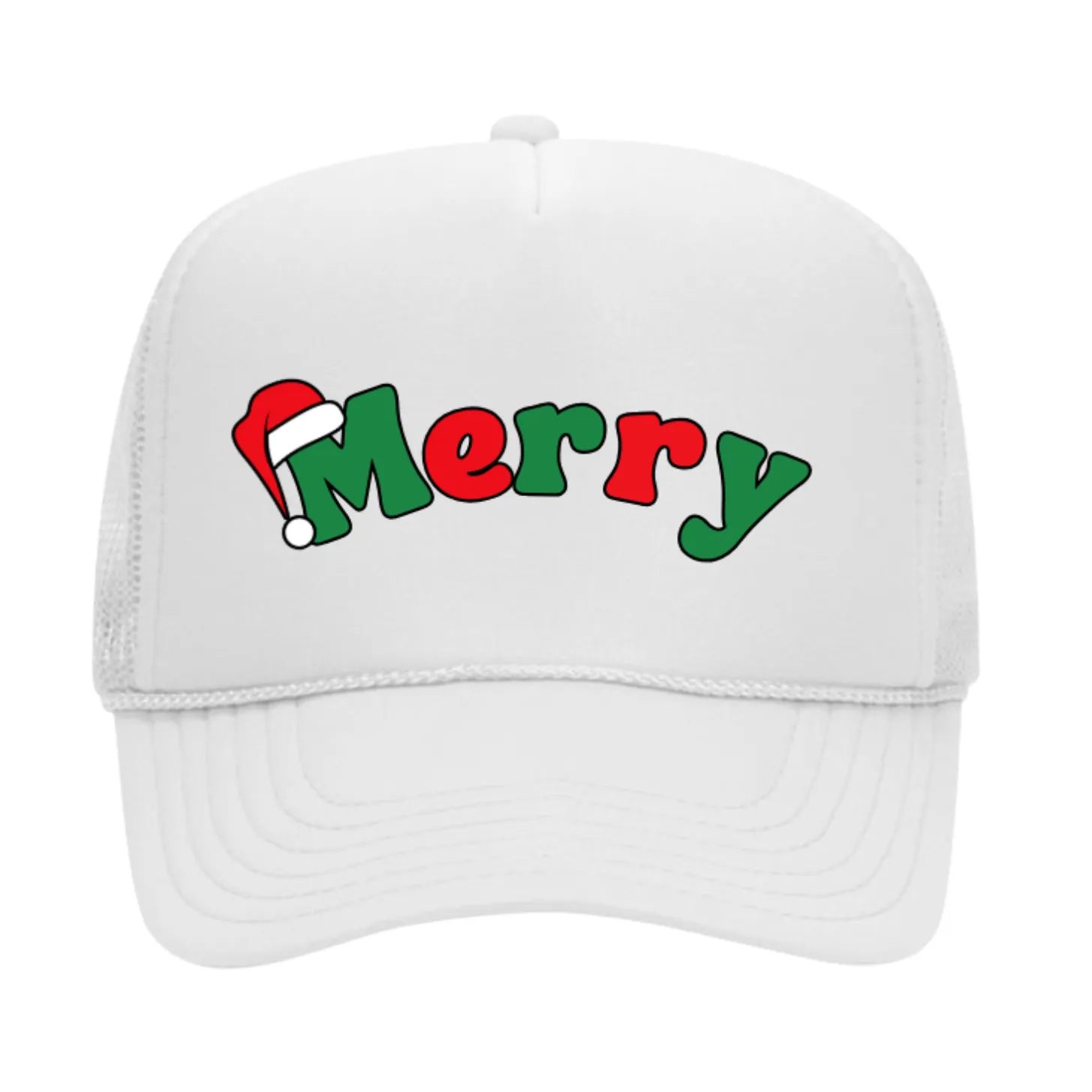 MERRY SANTA ♡ printed trucker hat sold by BFFS & BABES product image thumbnail 2