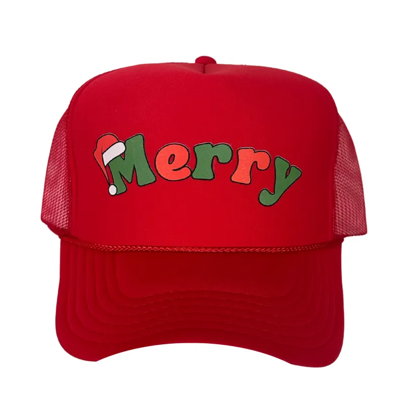 MERRY SANTA ♡ printed trucker hat sold by BFFS & BABES