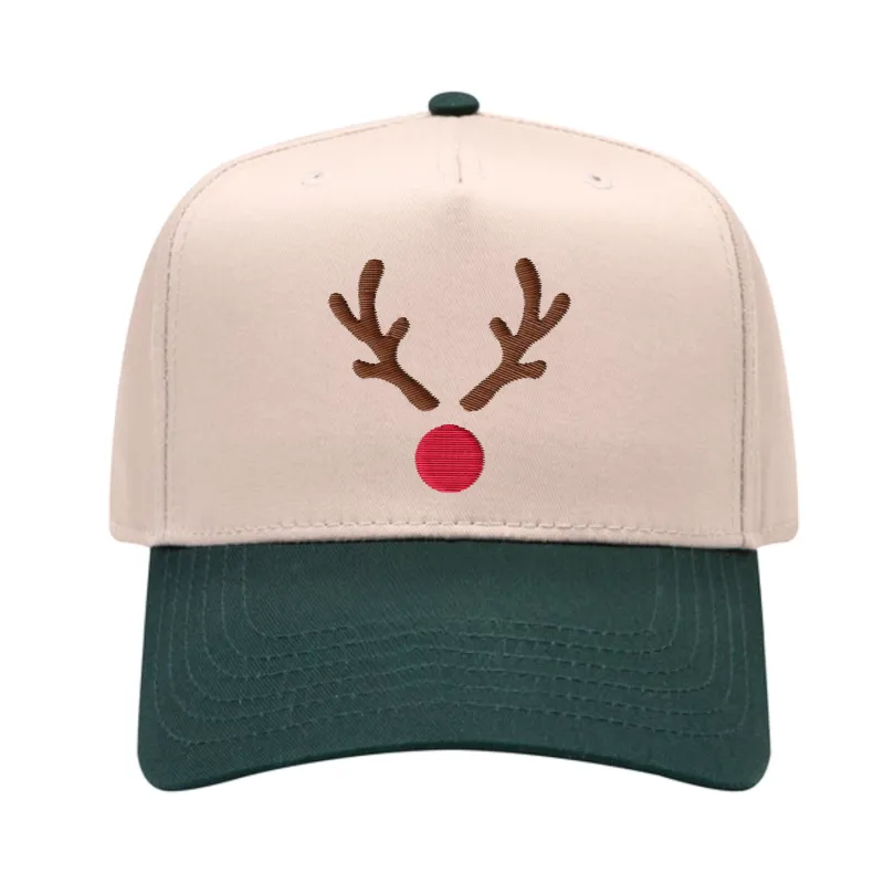 RUDOLPH HAT ♡ puff embroidered hat sold by BFFS & BABES