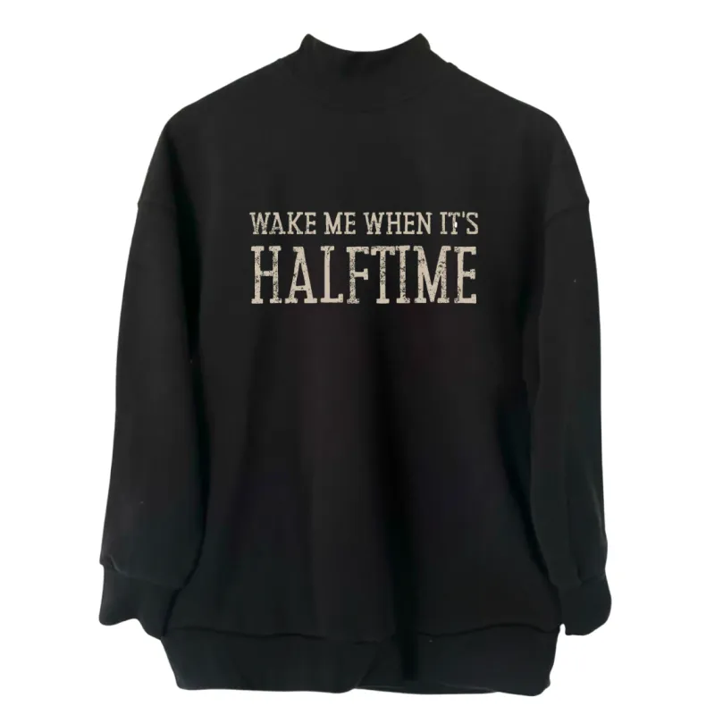 VINTAGE PRINT ♡ black mock neck sweatshirt sold by BFFS & BABES