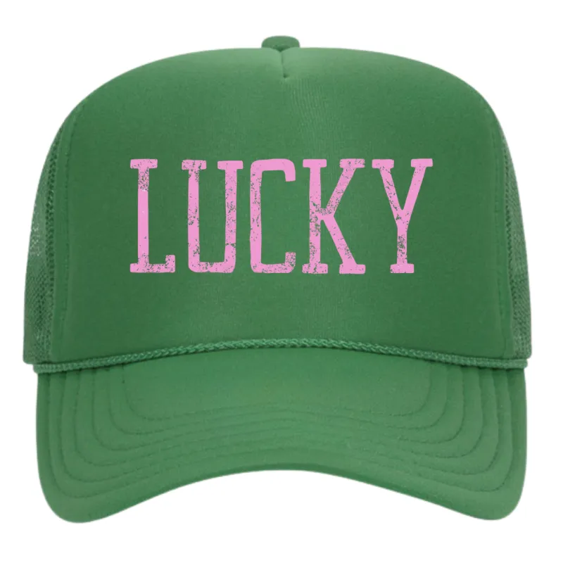 LUCKY ♡ printed trucker hat made by BFFS & BABES