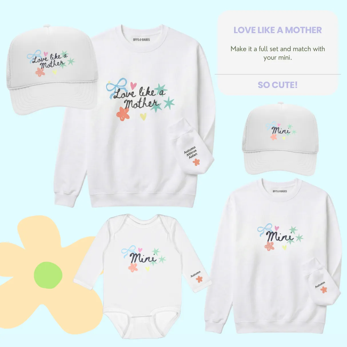 LOVE LIKE A MOTHER ♡ printed sweatshirt sold by BFFS & BABES product image thumbnail 3