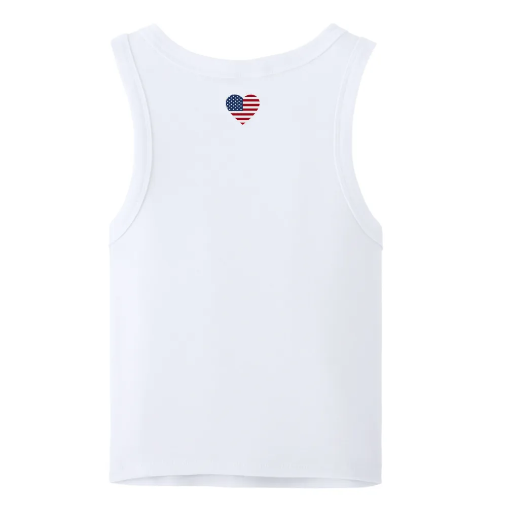 AMERICA ♡ printed tank sold by BFFS & BABES product image thumbnail 3