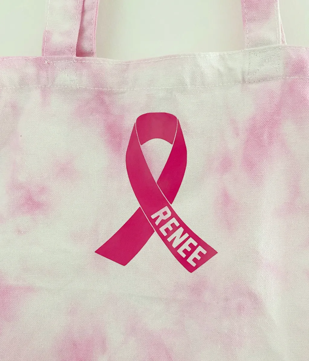 BCA TOTE ♡ pink tote with personalizable ribbon sold by BFFS & BABES product image thumbnail 5