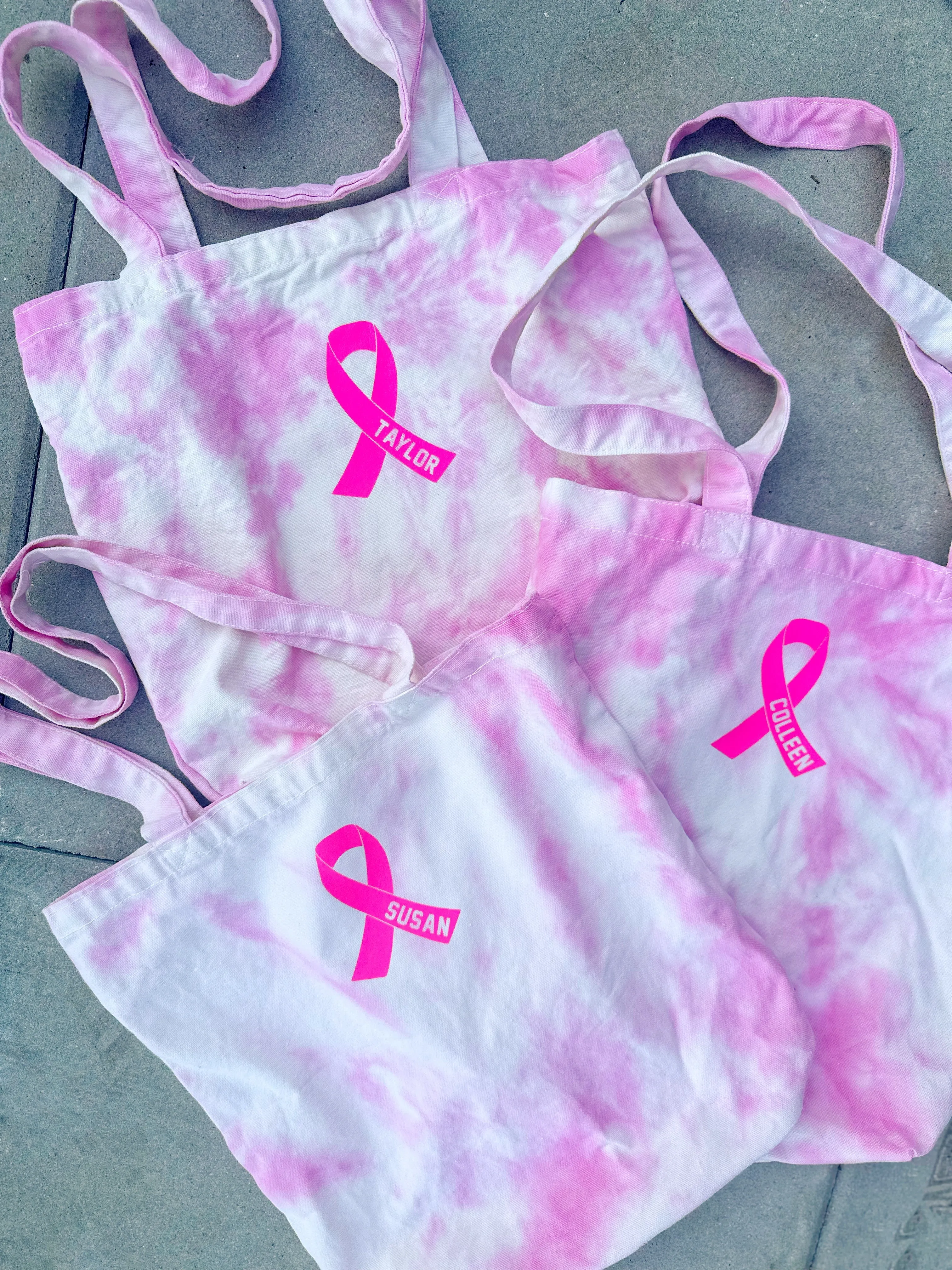 BCA TOTE ♡ pink tote with personalizable ribbon sold by BFFS & BABES product image thumbnail 2