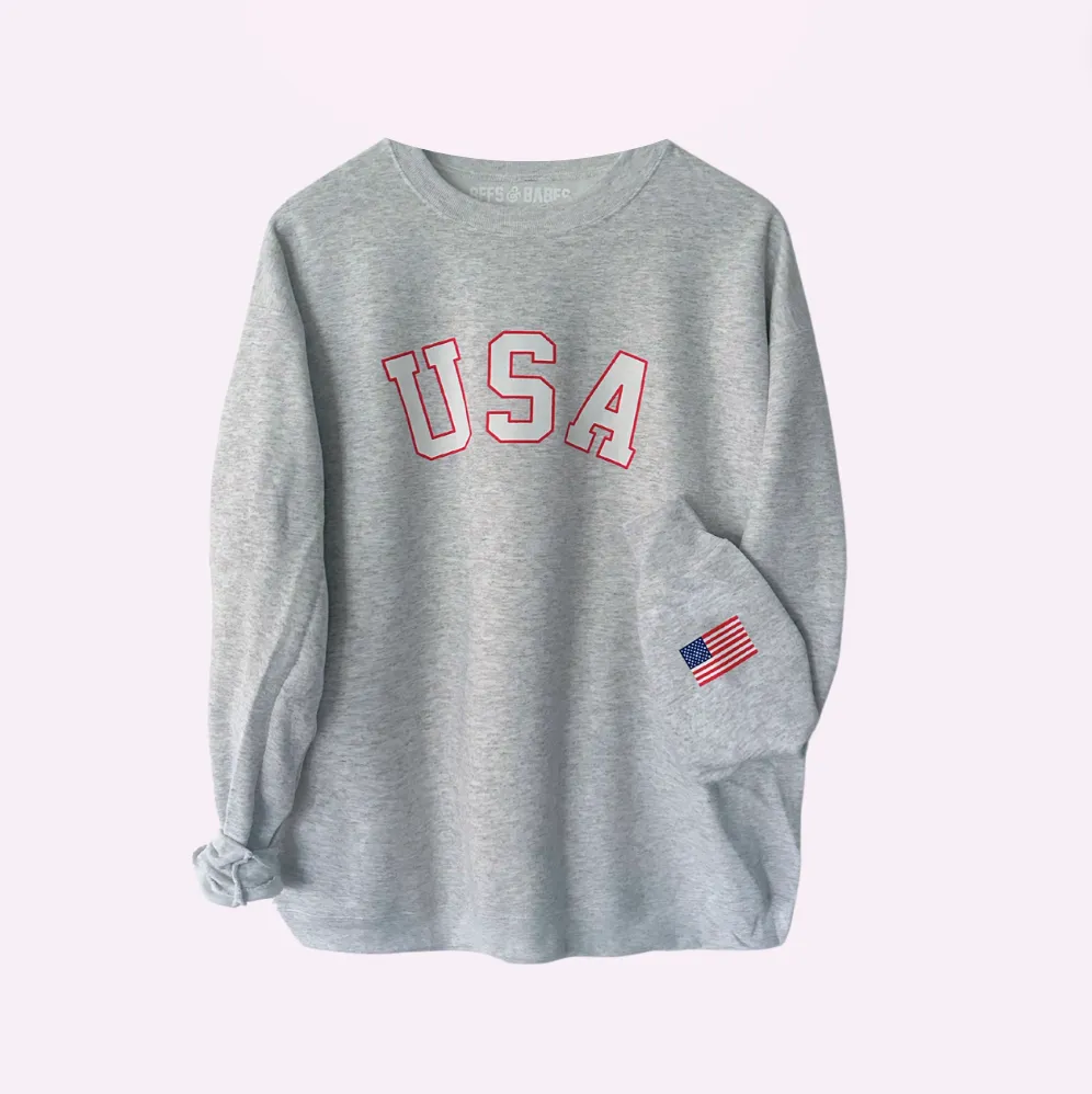 TRU AMERICAN ♡ USA graphic sweatshirt sold by BFFS & BABES product image thumbnail 5