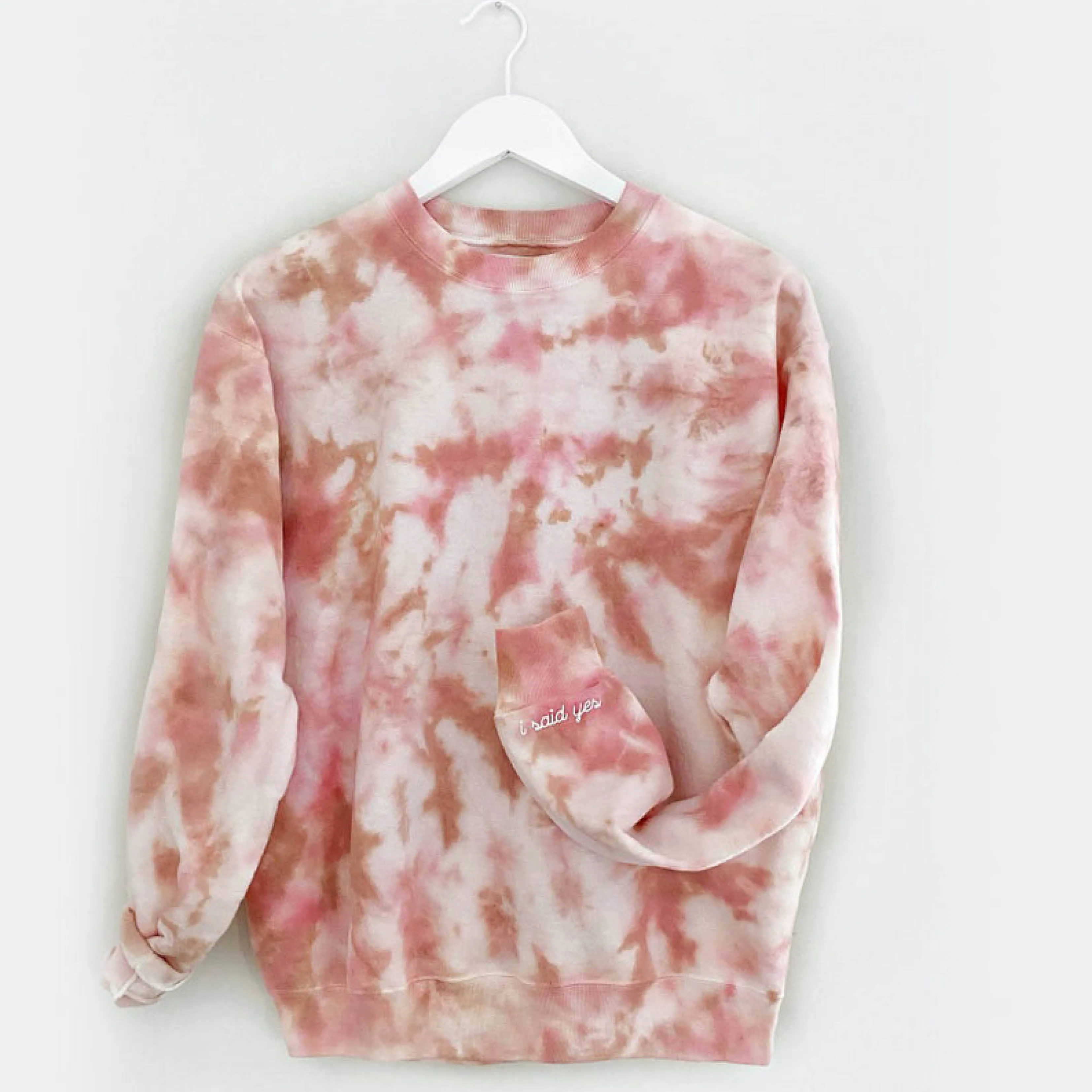 DUSTDYE ROSE ENGAGED AF ♡ custom cuff sweatshirt sold by BFFS & BABES product image thumbnail 4