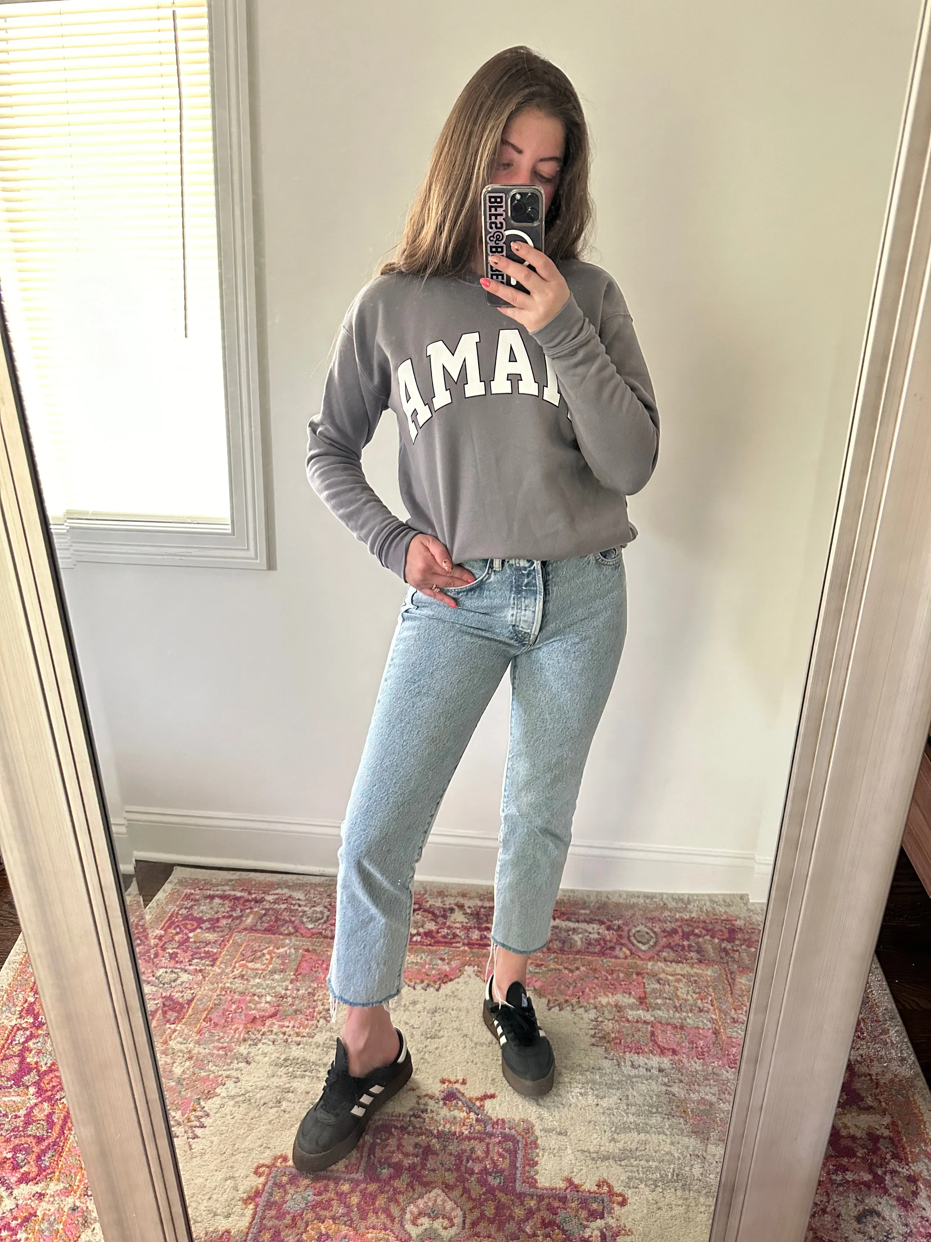 LOVE ON THE CUFF ♡ stormy mama sweatshirt with personalized cuff sold by BFFS & BABES product image thumbnail 4