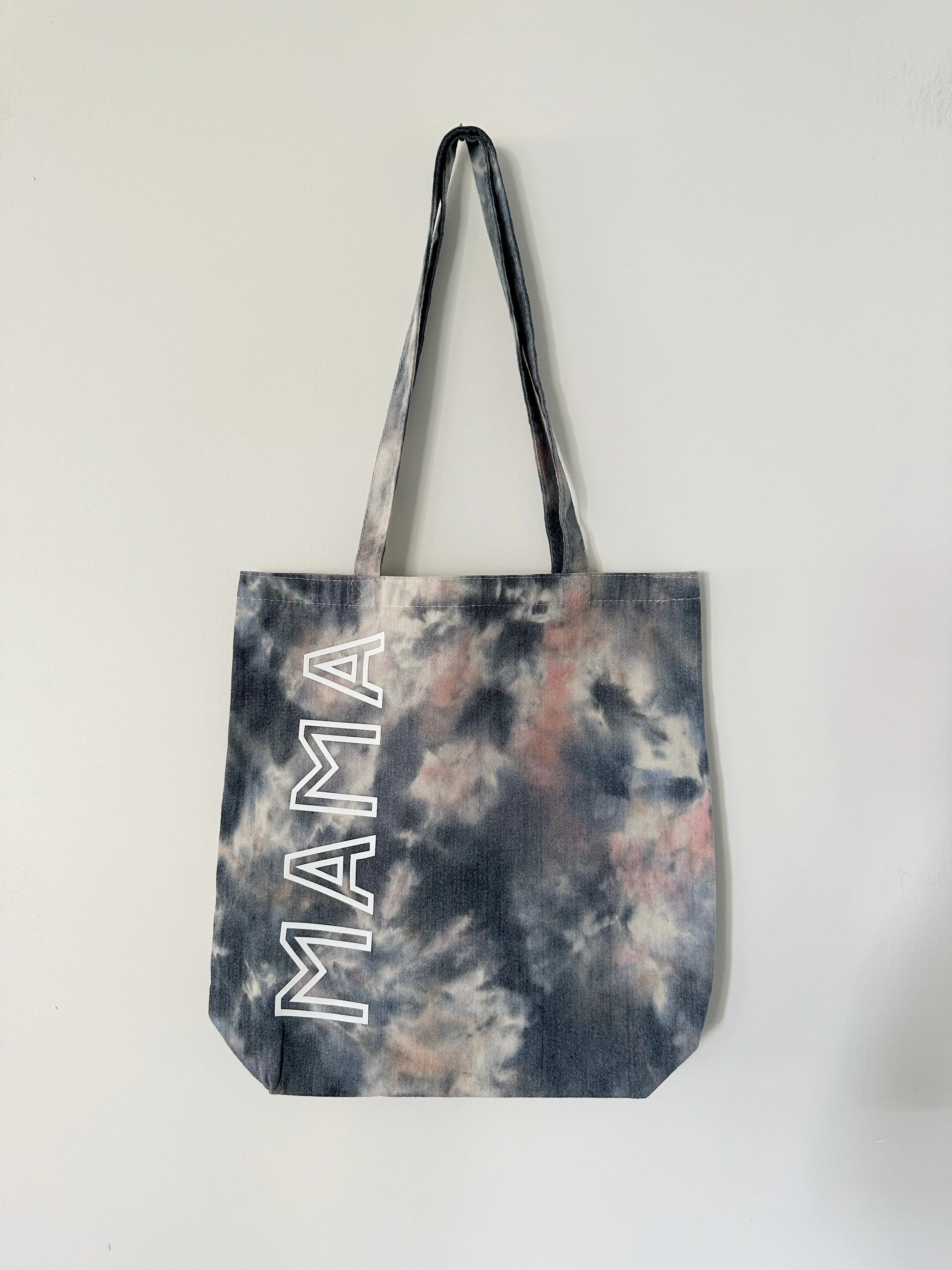 MAMA TOTE ♡ tie-dye tote bag with mama print sold by BFFS & BABES product image thumbnail 3