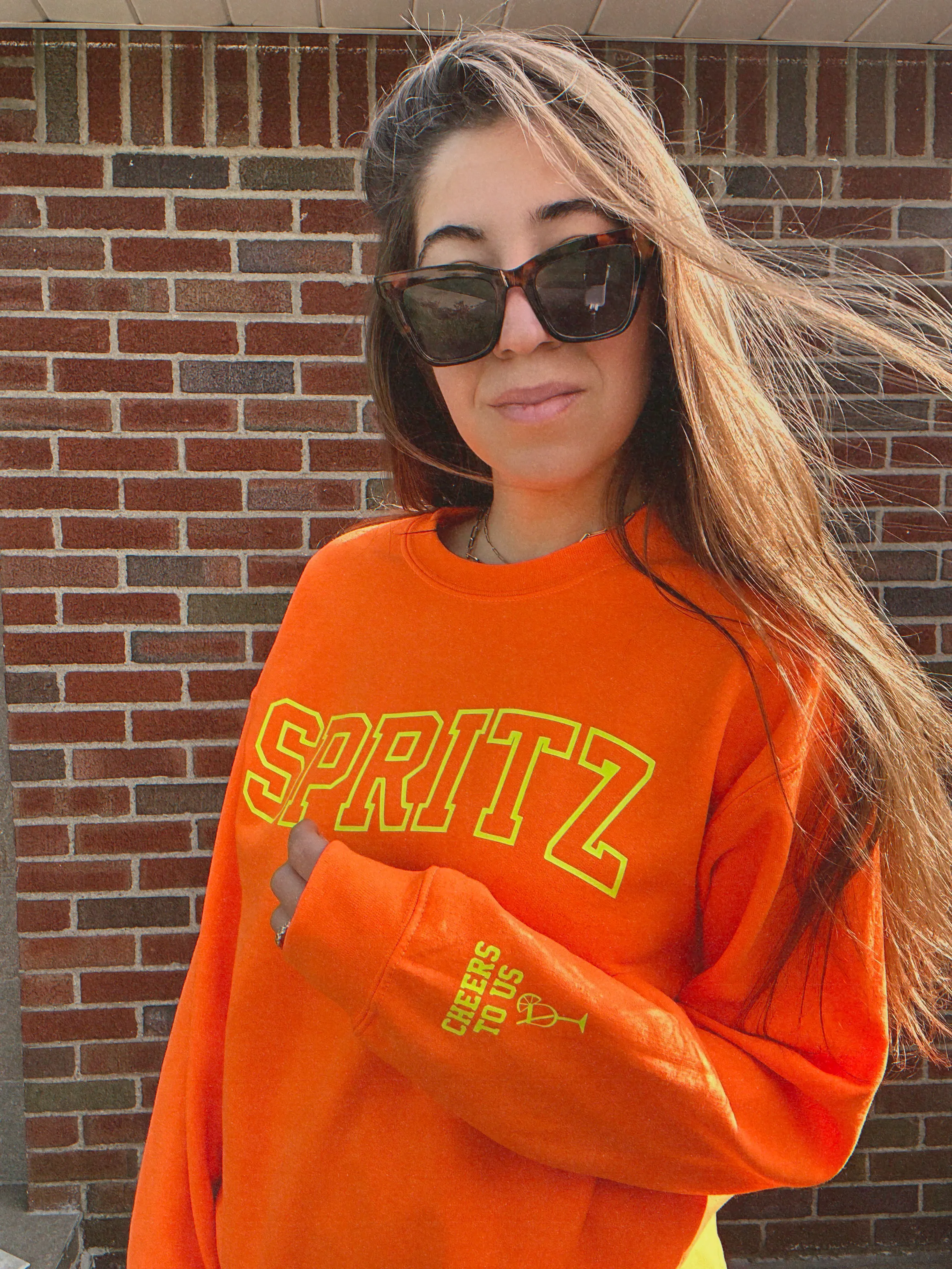 SPRITZ ♡ printed sweatshirt with cuff sold by BFFS & BABES product image thumbnail 2
