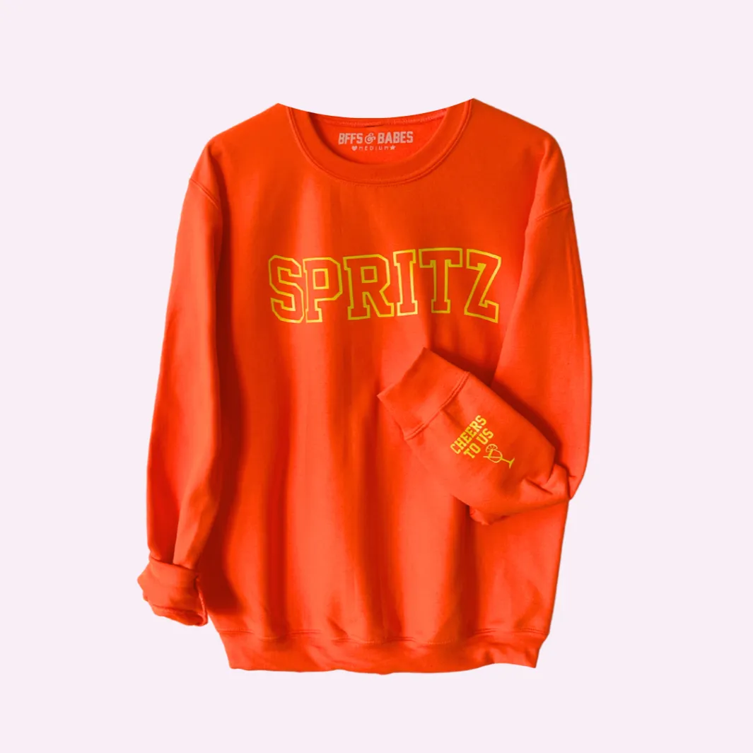 SPRITZ ♡ printed sweatshirt with cuff sold by BFFS & BABES