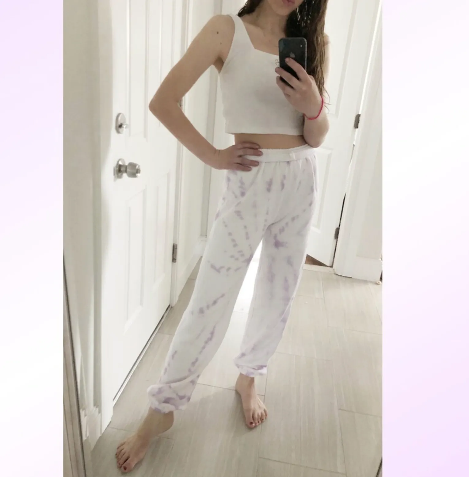 CRYSTAL BALLER SWEATS ♡ tie-dye boyfriend sweatpants sold by BFFS & BABES product image thumbnail 2