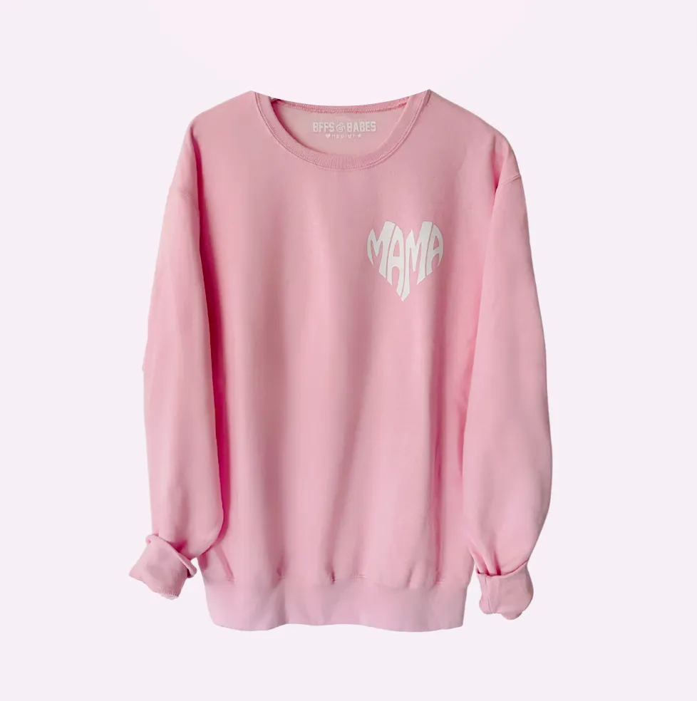 MAMA HEART ♡ sweatshirt with mama print sold by BFFS & BABES