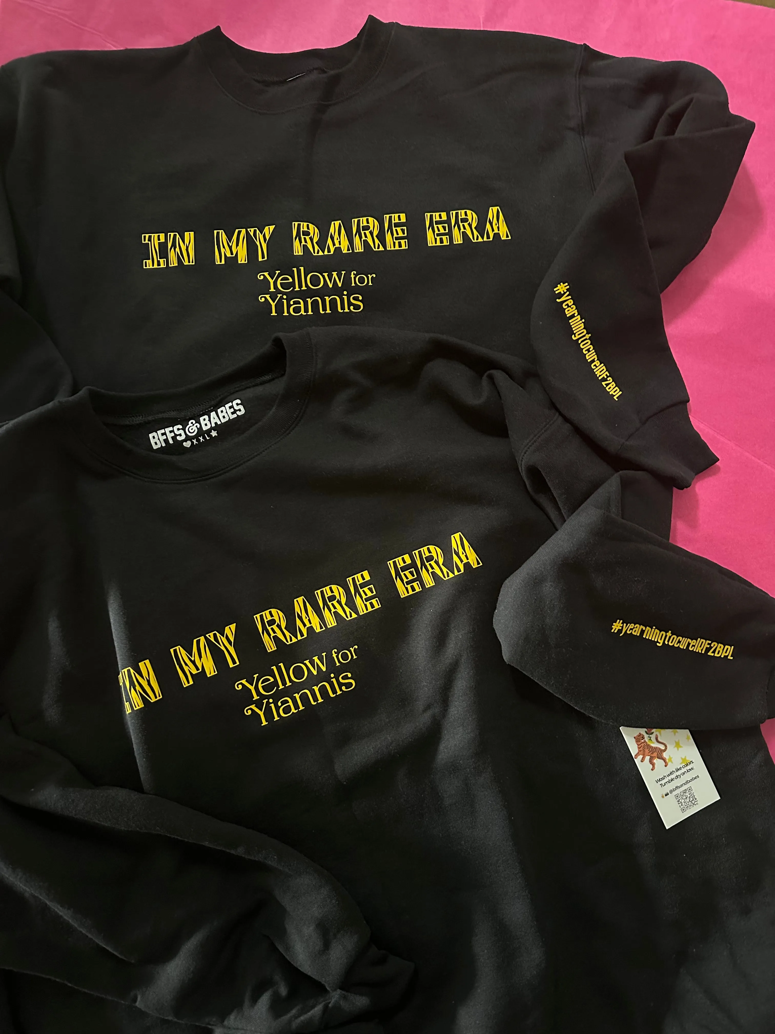 YELLOW FOR YIANNIS ♡ printed sweatshirt sold by BFFS & BABES product image thumbnail 2