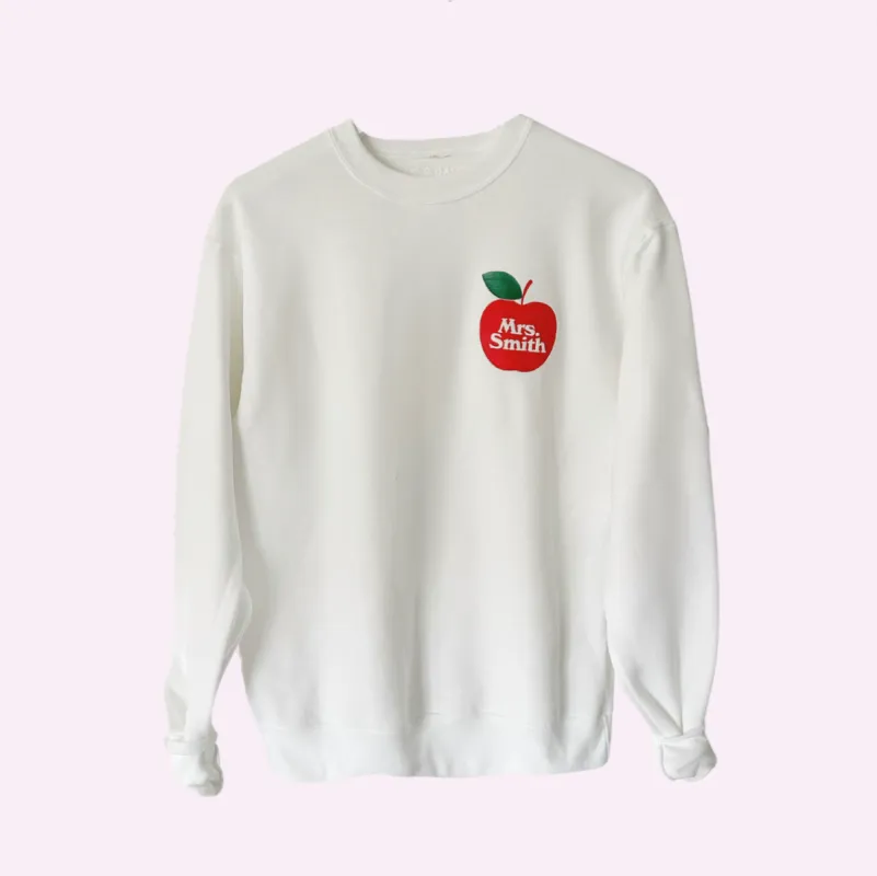 APPLE U MOST ♡ adult sweatshirt with personalized heart sold by BFFS & BABES