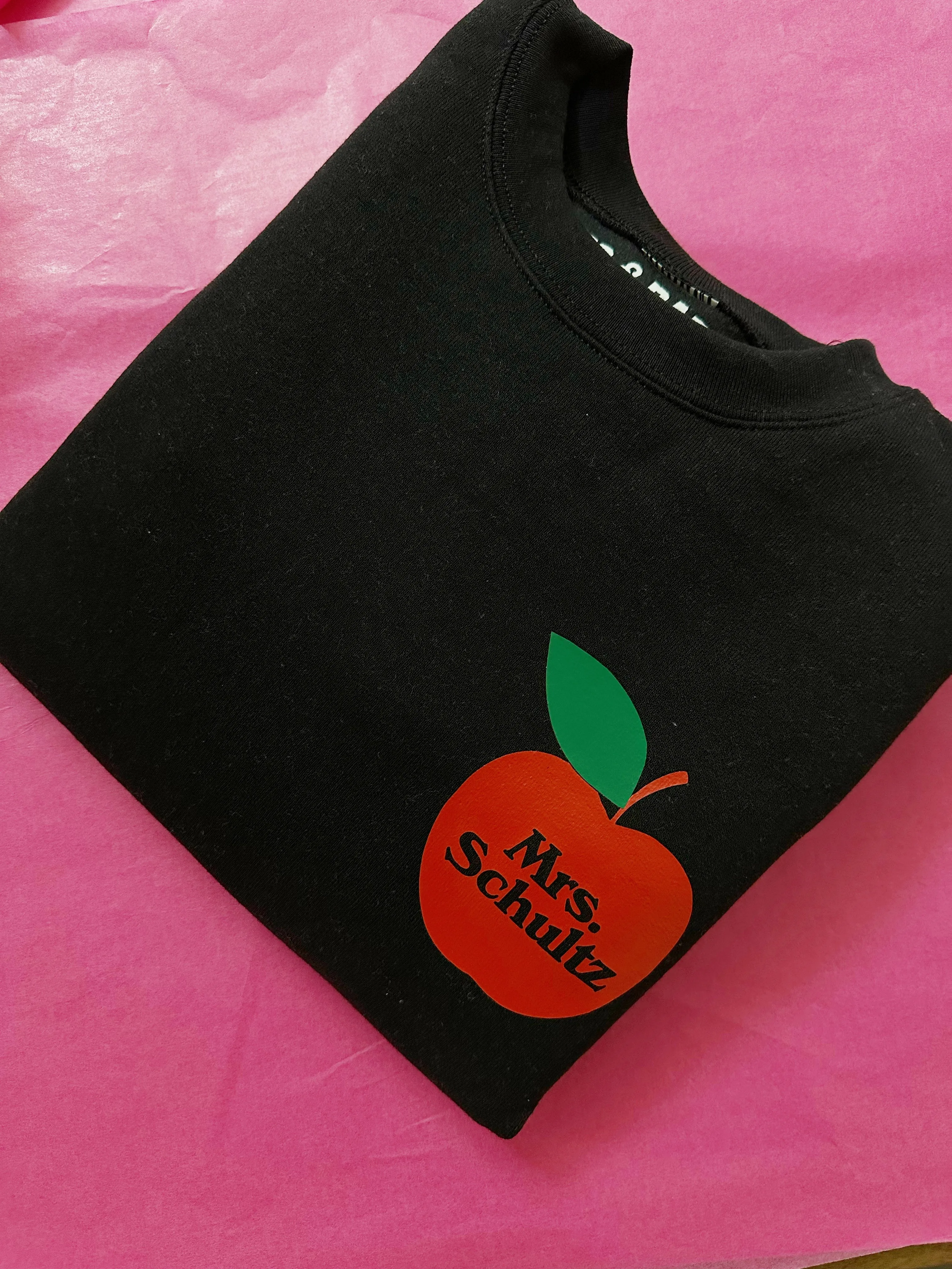 APPLE U MOST ♡ adult sweatshirt with personalized heart sold by BFFS & BABES product image thumbnail 3