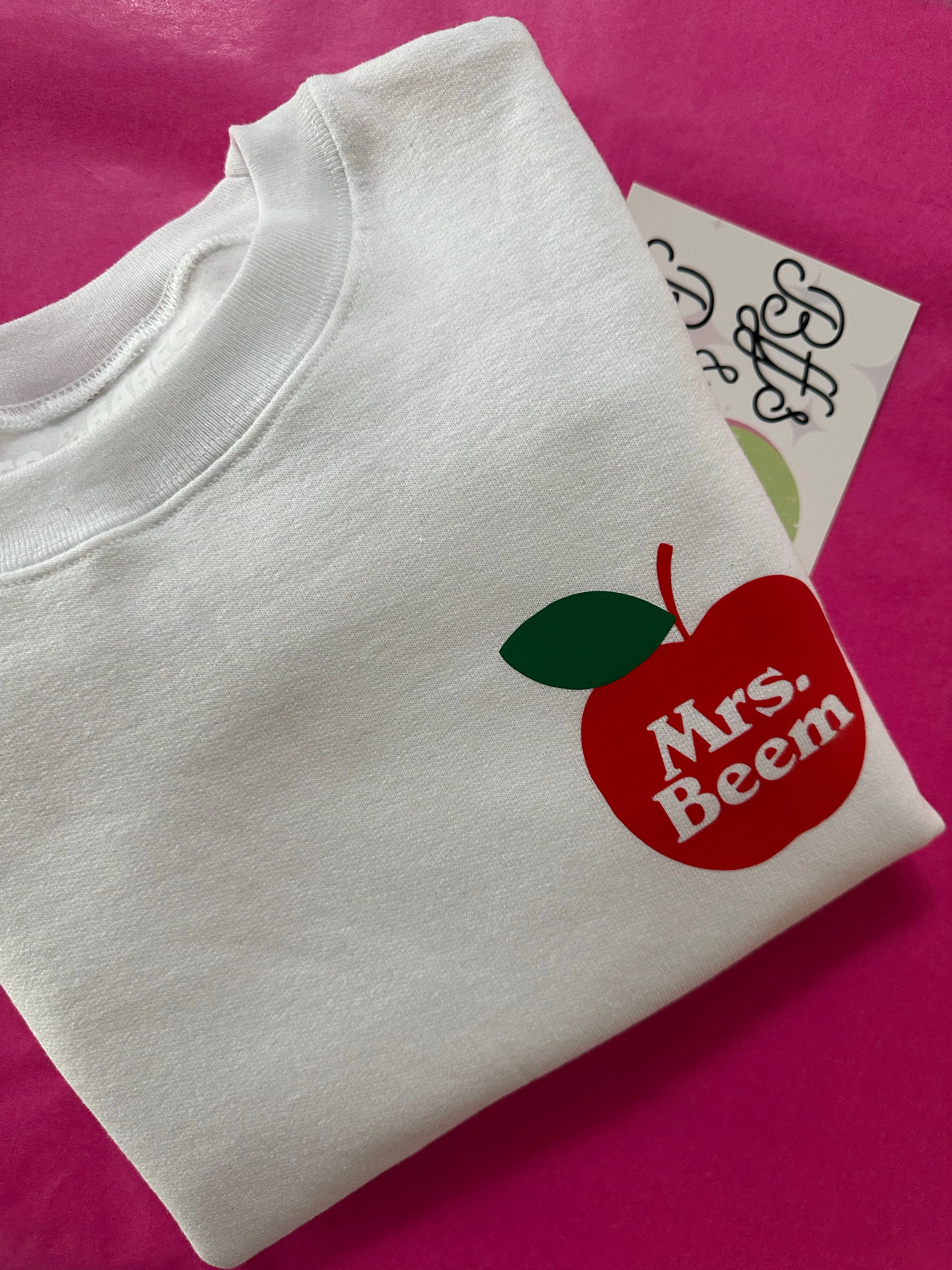APPLE U MOST ♡ adult sweatshirt with personalized heart sold by BFFS & BABES product image thumbnail 4