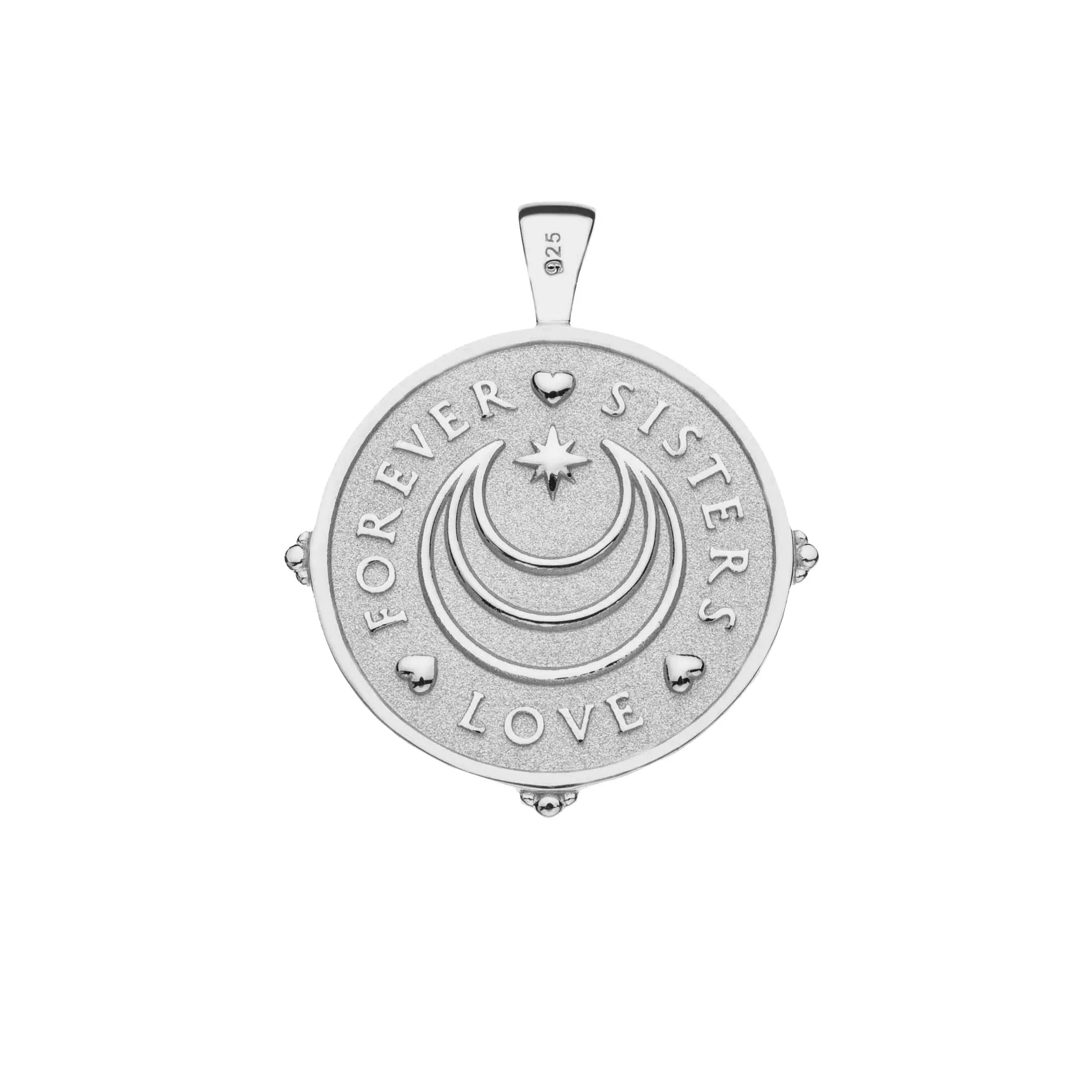 SISTERS Forever JW Original Pendant Coin in Silver sold by Jane Win product image thumbnail 2